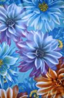 Трикотаж масло холодное АСТРЫ голубой