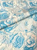 Жаккард "Объемные розы" бирюза Жаккард "Объемные розы" бирюза ткань