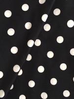 Хлопок ГОРОШКИ МОЛОЧНЫЕ на черном