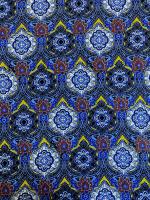 Вискозный Трикотаж ВОСТОЧНЫЙ ОРНАМЕНТ синий 