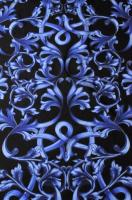 Курточная Ярко - синие завитки 1