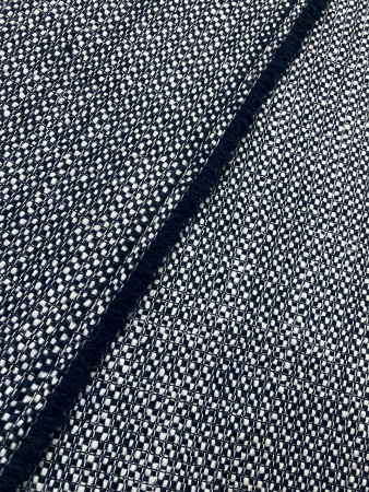 ткани Твид костюмный ШАНЕЛЬ черно-молочная