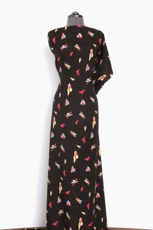 Креп плательный ДАМСКИЕ ШТУЧКИ черный