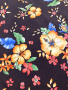 Плащевка ЦВЕТЫ на шоколадном фоне