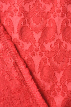 Жаккард "Праздничный" алый ткань