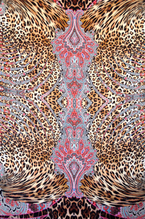 Шелк натуральный ЭТНО фуксия