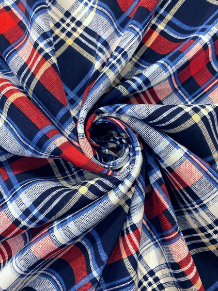 Полувискоза КЛЕТКА ВИШНЕВАЯ