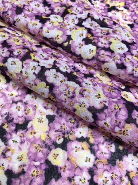 Батист МЕЛКИЕ ЦВЕТОЧКИ сиреневые