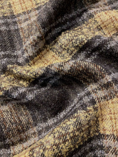 Твид ШОТЛАНДКА карамельно-шоколадная ткани