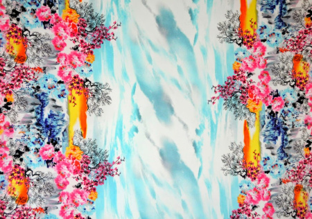 Креп плательно-блузочный ВОСТОЧНЫЙ САД 4