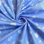 Сорочечная ткань ЯКОРЯ голубая
