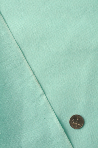 Лен однотонный ПРОЗРАЧНАЯ БИРЮЗА