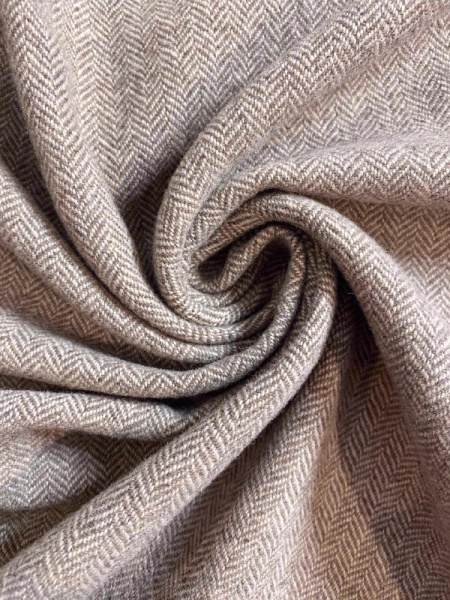 Шерсть костюмная ЕЛОЧКА беж ткани