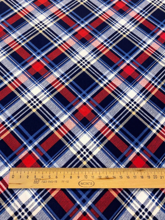 Полувискоза КЛЕТКА ВИШНЕВАЯ