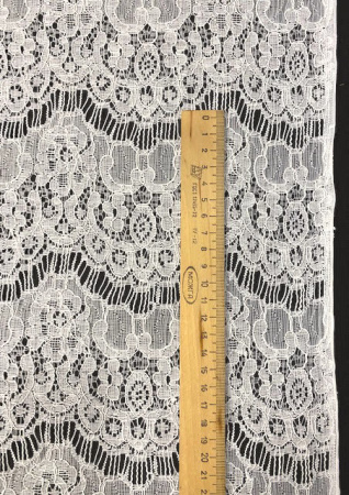 Кружевное полотно "Морской прибой"  молочный ткань