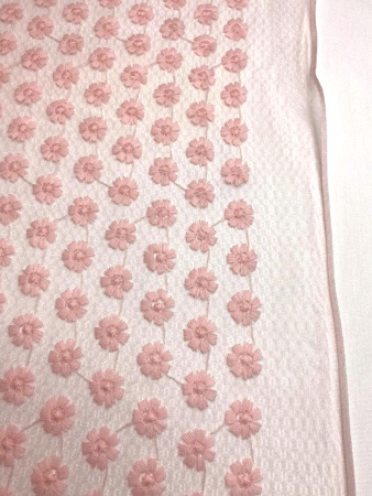 Кружевное полотно МЕЛКИЕ ЦВЕТОЧКИ персик ткань