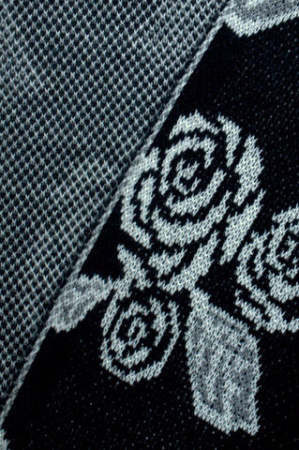 Трикотаж вязанный Зимние розый Черный 4