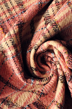 Твид ШОТЛАНДКА лосось ткани