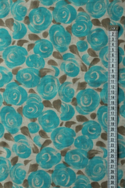 Лен РОЗЫ БИРЮЗОВЫЕ