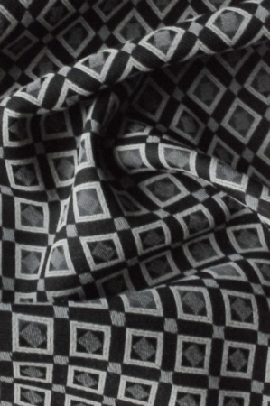 Жаккард-стрейч РОМБЫ темно-серые