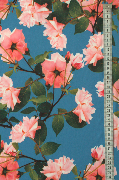 Креп стрейч Розовые розы 2