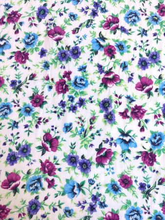 Вискоза АЛЬПИЙСКИЕ ЦВЕТОЧКИ бирюза