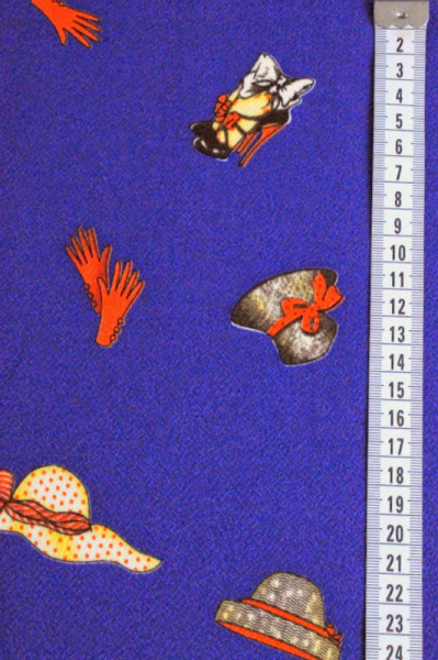 Креп плательный ДАМСКИЕ ШТУЧКИ синий