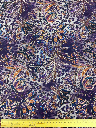 Шелк натуральный КРАСКИ ОСЕНИ фиолетовый