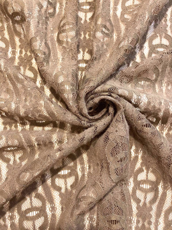 Кружевное полотно ЛОГО шоколад ткань