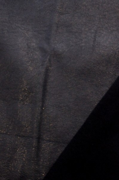 Искусственная КОЖА на тонкой трикотажной основе Чернильно-Черный 2