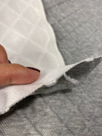 Трикотаж "Фигурная вафелька" серый