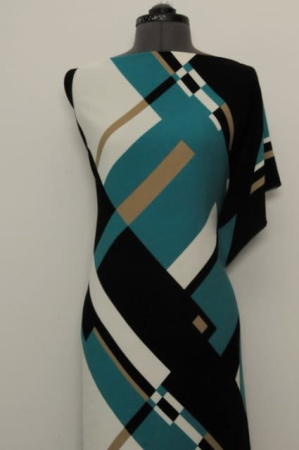 Креп плательно - костюмный Геометрический рисунок 5