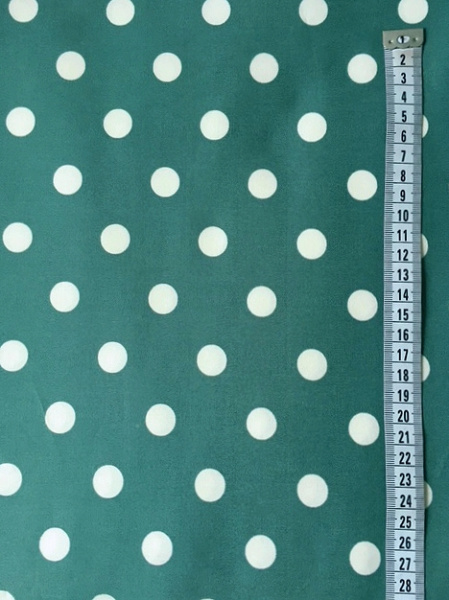 Хлопок ГОРОШКИ МОЛОЧНЫЕ на нефритовом