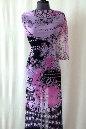 Сетка-компаньон СЕРДЕЧКИ фуксия трикотаж