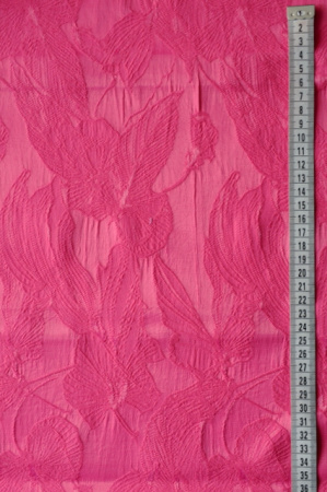 Жаккард плательно - костюмный Цветы цвет яркий пион 2