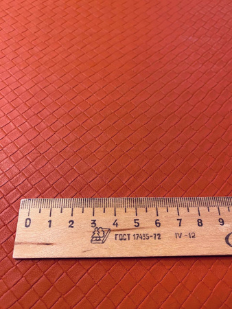 КОЖА искусственная ПЛЕТЕНКА терракот