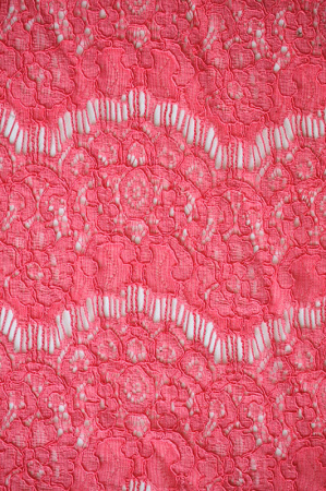 Кружевное полотно "Морской прибой" коралл ткань