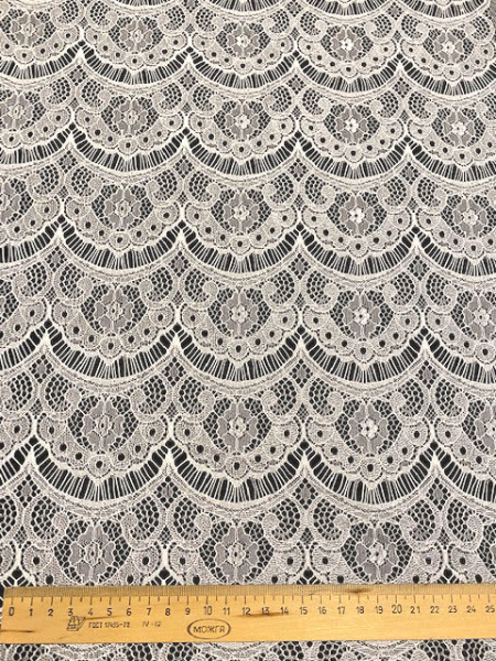 Кружевное полотно "Легкий бриз" молочный ткань