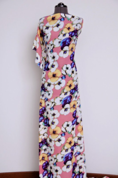 Креп плательно-блузочный ОРХИДЕИ пыльная роза 5