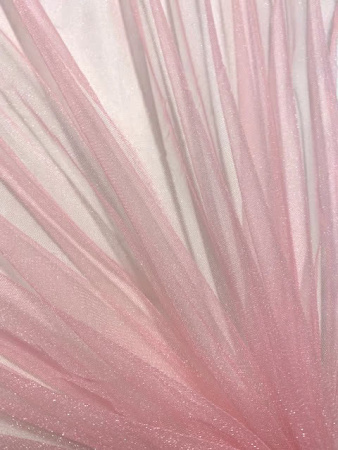 Фатин однотонный "Розовый" ткань