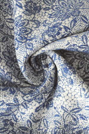 Жаккард "Летний" синий ткань