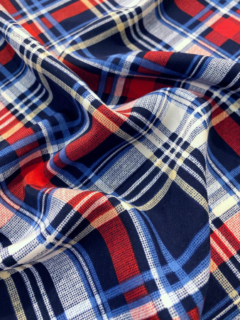 Полувискоза КЛЕТКА ВИШНЕВАЯ