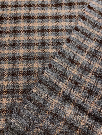 Ткань костюмная ТВИД серо - шоколадный ткани