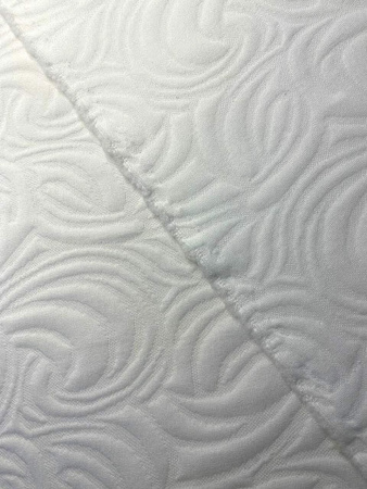 Жаккард трикотажный "Зимние узоры" молочный ткань