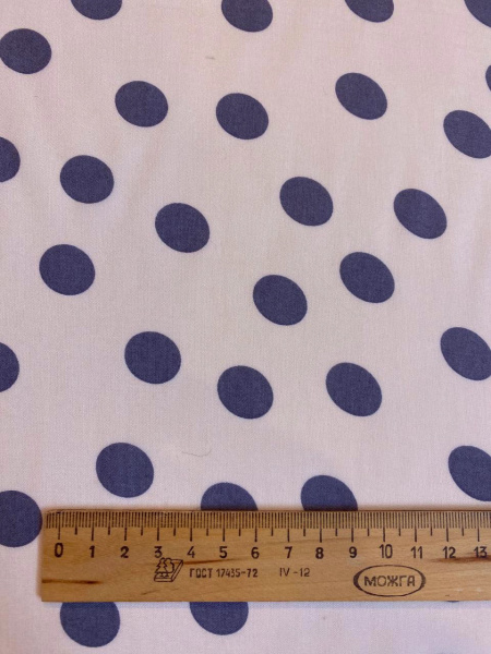 Вискоза ГОРОШКИ СЕРЫЕ на фоне экрю