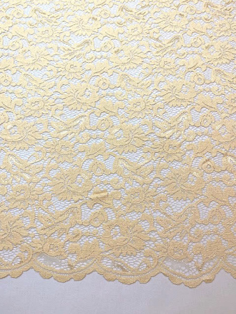Кружевное полотно "Сильва" персик ткань