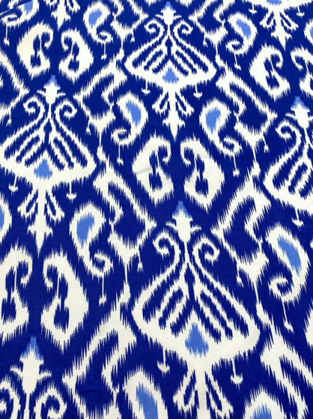 Штапель ИКАТ васильковый