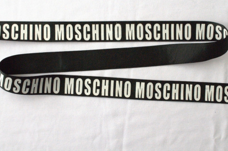 Тесьма репсовая Логотип Moschino 2