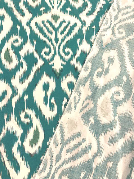 Штапель ИКАТ бирюза