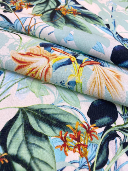 Вискоза ТРОПИКИ зеленые